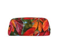 sttung Autunno Foglie Rosse e Frutta Stampa Elegante Sacchetto di Immagazzinaggio di Trucco Multifunzionale Portatile, Oro, Taglia unica