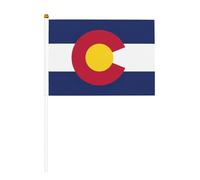 sttung Bandiera dello stato del Colorado, 10 pezzi, bandierine palmari che sventolano, bandiere per strada, feste, eventi sportivi, pub, decorazioni per auto
