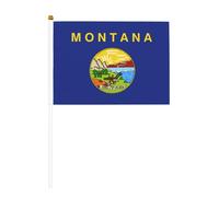 sttung Bandiera dello Stato del Montana, 10 pezzi, bandierine palmari che sventolano, bandiere per strada, feste, eventi sportivi, pub, decorazioni per auto