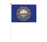sttung Bandiera dello stato del New Hampshire, 10 pezzi, bandierine palmari, bandierine che sventolano, per feste in strada, eventi sportivi, pub, decorazioni per auto