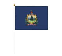 sttung Bandiera dello Stato del Vermont, 10 pezzi, bandiere palmari, bandierine che sventolano, per feste in strada, eventi sportivi, pub, decorazioni per auto