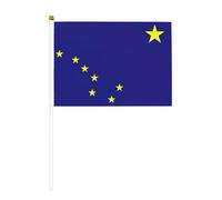 sttung Bandiera dello stato dell'Alaska, 10 pezzi, bandierine palmari che sventolano, bandiere per feste in strada, eventi sportivi, pub, decorazioni per auto