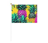 sttung Bandiere colorate con ananas stampate, 10 pezzi, bandierine che sventolano bandiere per feste in strada, eventi sportivi, pub, decorazioni per auto