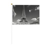 sttung Bandiere palmari con Torre Eiffel e nuvole di Parigi, 10 pezzi, bandierine che sventolano bandiere per feste in strada, eventi sportivi, pub, decorazioni