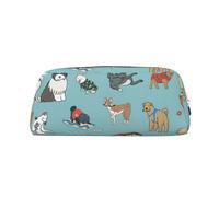 sttung Borsa da viaggio portatile multifunzionale di immagazzinaggio di trucco elegante della stampa dei cani, Argento, Taglia unica