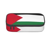 sttung Borsa per cosmetici con stampa bandiera della Palestina con scomparti multipli per viaggi, Nero , Taglia unica