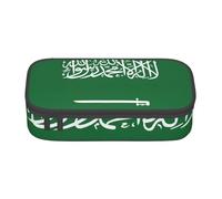 sttung Borsa per cosmetici con stampa bandiera dell'Arabia Saudita per matite per sopracciglia con scomparti multipli per viaggi, Nero , Taglia unica