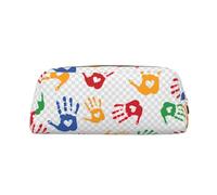 sttung Colorful forme della mano Arcobaleno Stampa Elegante Trucco Storage Bag Multifunzionale Portatile Viaggio Storage Bag, Oro, Taglia unica