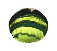 sttung Cuffia da doccia a doppio strato con stampa campo da golf, elegante cuffia da doccia con bordo elastico per donne e uomini