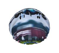 sttung Fly Airplane Print Cuffia da doccia a doppio strato elegante bordo elastico cuffia da doccia per donne e uomini