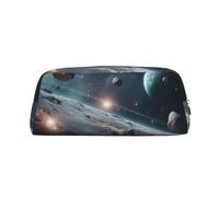 sttung Galaxy Moon Space Print Elegante Borsa di Immagazzinaggio di Trucco Multifunzionale Portatile di Viaggio Borsa, Argento, Taglia unica