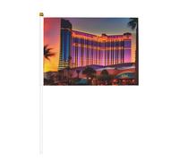 sttung Las Vegas Stampa Tramonto 10pz Bandiere Palmare Sventolando Bandiera Street Party Sport Eventi Pub Auto Decorazioni