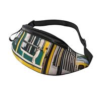 sttung Lisbon Tram Print - Marsupio all-in-one per gli appassionati di trekking, viaggi e corsa, Nero , Taglia unica