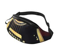 sttung Marsupio multifunzione con stampa di chitarra note per gli appassionati di escursionismo, viaggi e corsa, Nero , Taglia unica