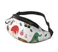 sttung Marsupio tutto in uno con stampa gnomo carino per gli appassionati di escursionismo, viaggi e corsa, Nero , Taglia unica