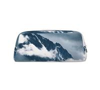 sttung Paesaggio con montagne e nuvole stampa elegante borsa per il trucco multifunzionale portatile borsa da viaggio, Argento, Taglia unica