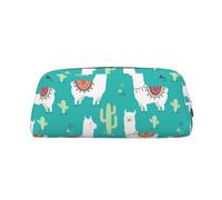 sttung Simpatica borsa da viaggio multifunzionale con stampa di lama e cactus bianco, Argento, Taglia unica