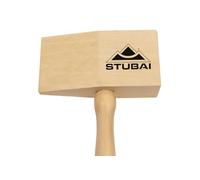 STUBAI 278500 - Martello rettangolare in legno, 55 x 90 mm, manico in frassino, testa di faggio bianco, ideale per modellare lamiere, utensili per spengler