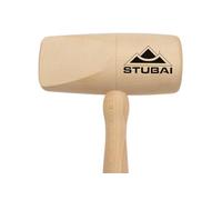 STUBAI 278519 - Martello rotondo in legno, diametro 80 x 180 mm, manico in frassino, testa di faggio bianco, ideale per modellare lamiere, utensili per spengler
