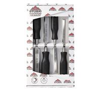 Stubai 354404 Set di Scalpelli, Impugnatura Pp, 4 Pezzi, Nera