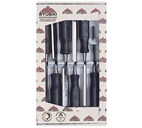 Stubai 354406 Serie di Scalpelli, 6 Pezzi, Impugnatura in PP, Nero