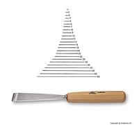 Stubai 550160 Sgorbia con Manico, Affilata, Modello 1, Lunga, 60 mm