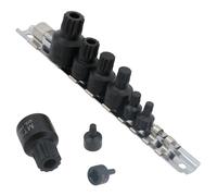 Stubby Impact Triple Square Spline Bit Sockets M4 - M12 MT14 - MT18 Set da 9 ...