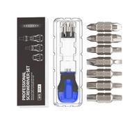 Stubby Screwdriver - Portable 15 in 1 Multi Bit Repair Tool, Stubby Ratcheting Multi Bit Screwdriver for Home Appliance Furniture Bicycle Car DIY Repair Projects