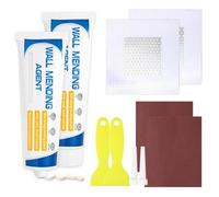 Stucco bianco interno, 300 g, stucco finito di fori da parete, bianco, crema per la riparazione della parete, con toppe per cartongesso e carta vetrata, kit di riparazione da parete per riparare