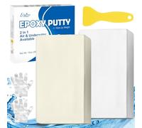 Stucco Epossidico, 280g di Riparazione Rapida Piscina Stucco, Sott'acqua o Sopra Putty Epossidico - 2 Parti di Argilla Epossidica Scultura per Incollare Metallo, Ceramica, Plastica (Bianco)
