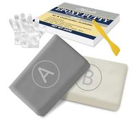 Stucco Epossidico, 340g Pasta Epossidica a Due Componenti per Riparazione di Fori, Perdite e Risse, Mastice Colla Epossidica per il Collegamento di Metallo, Legno, Piastrelle, Ceramica (Grigia)