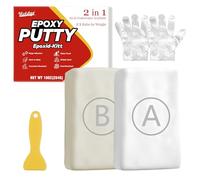 Stucco Epossidico Bianco, 280g Kit Riparazione Piscina, Stucco per Plastica, Legno, Piastrelle, Metallo, Ceramica, Marmo e Altro, Colla Epossidica Bicomponente per Riparare, Riempire, Modellismo