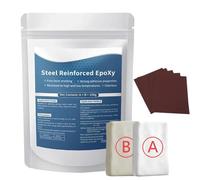Stucco epossidico rinforzato con acciaio (100 g) - Kit di riparazione impermeabile e resistente al calore - Stucco universale per incollaggio, riparazione e modellazione di metallo, legno (1Pc)
