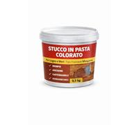 Stucco in Pasta Colorato Tipo Francese per Legno e Muri - Alto Potere Riempitivo - Carteggiabile a Secco - Sovraverniciabile ad Acqua e a Solvente - Vari Colori - Lemag srl (Mogano)