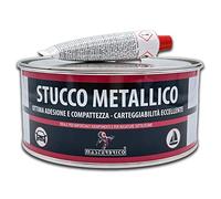 Stucco Metallico per Carrozzeria 750 ml. Stucco Bicomponente con Catalizzatore per Auto, Moto, Vespa - Spatolabile e Carteggiabile, Sovraverniciabile, Ideale per Ferro, Legno, Marmo e Cemento