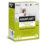 Stucco per Esterni finitura liscia - Aguaplast SR5 per Rasature e Riempimenti di Crepe e Buchi - Stucco in Polvere Verniciabile per Facciate, Muri e Intonaco - Alta Resistenza - formato 1,5kg