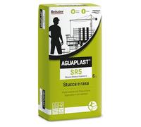 Stucco per Esterni finitura liscia - Aguaplast SR5 per Rasature e Riempimenti di Crepe e Buchi - Stucco in Polvere Verniciabile per Facciate, Muri e Intonaco - Alta Resistenza - formato 6kg