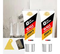Stucco per Muro,2pcs Stucco per Muro Bianco Pronto,Kit Riparazione Pareti,Stuccos Bianco Interno,Kit Crema Riparatrice per Pareti,per Riparare Graffi da Parete,Fori per Unghie,Crepe,Graffiti