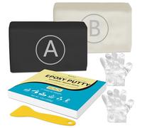 Stucco Piscina Nero，340g Stucco Epossidico Bicomponente, Utilizzato per Riparare Perdite, Crepe, Riempimento, Incisione, per Metallo, Piastrelle in Ceramica, Può Essere Usato Sott'acqua