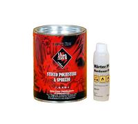 STUCCO POLIESTERE 2K A SPRUZZO Lady's Line® OTTIMO ANCORAGGIO VERNICIATURA PROFESSIONALE CARROZZERIA AUTO MOTO 1,5 KG