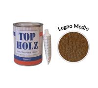 Stucco Poliestere Bicomponente per Legno 750 ml Top Holz - Colore Legno Medio
