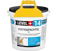 Stucco pronto 25 kg spatola lisciante stucco per fughe bianco puro + spatola in plastica senza dentatura set RM14