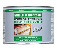 Stucco resina bicomponente riparazioni vetroresina SIGILL barattolo 500 ml.