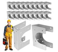 Stud Shoe, 20 angoli di rinforzo zincati per sanitari ed elettrici, piastra per chiodi versatile, adatti per telai, tubi, fili, elettrici, sanitari, commerciali e