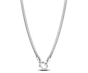 Studded chain sterling silver necklace