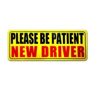 Student Driver Magnet - Student Driver Decal | Please Be Patient Student Driver Decal | 9x4 Inches Removable New Drivers Sticker Safety Warning Magnetic Reflective Bumper Sticker For Car