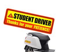 Student Driver Sticker Magnet 24x8cm - Car Magnetic Reflective Sticker | Waterproof Sunscreen Reusable New Driver Safety Warning Bumper Sign for Automobile Motorcycle EV | Road Safety Use