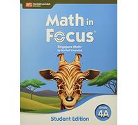Student Edition Volume a Grade 4 2020 (Tascabile) Math in Focus