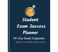 Student Exam Success Planner: 90-Day Study Organizer for School & Competitive Exams | Daily Study Plan, Weekly Review, Mock Test Tracker & Habit Builder