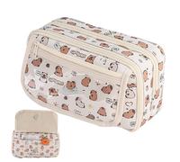 Student Pencil Case, Zipper Pencil Bag, Capybara Pencil Case, Cute Flexible Storage Pencil Case, Middle School Pencil Bag, Lightweight Pencil Case for College, Middle School, and High School Student